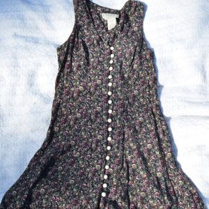 Vintage Button-up, Lace up floral dress